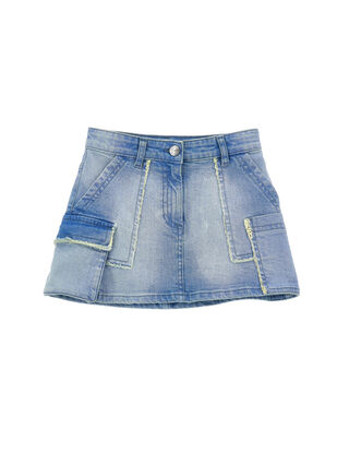 Mini-jupe cargo en jean