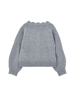 Кардиган с цветочной интарсией