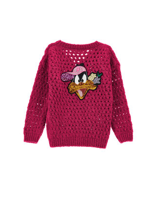 Cardigan en fil Daffy Duck