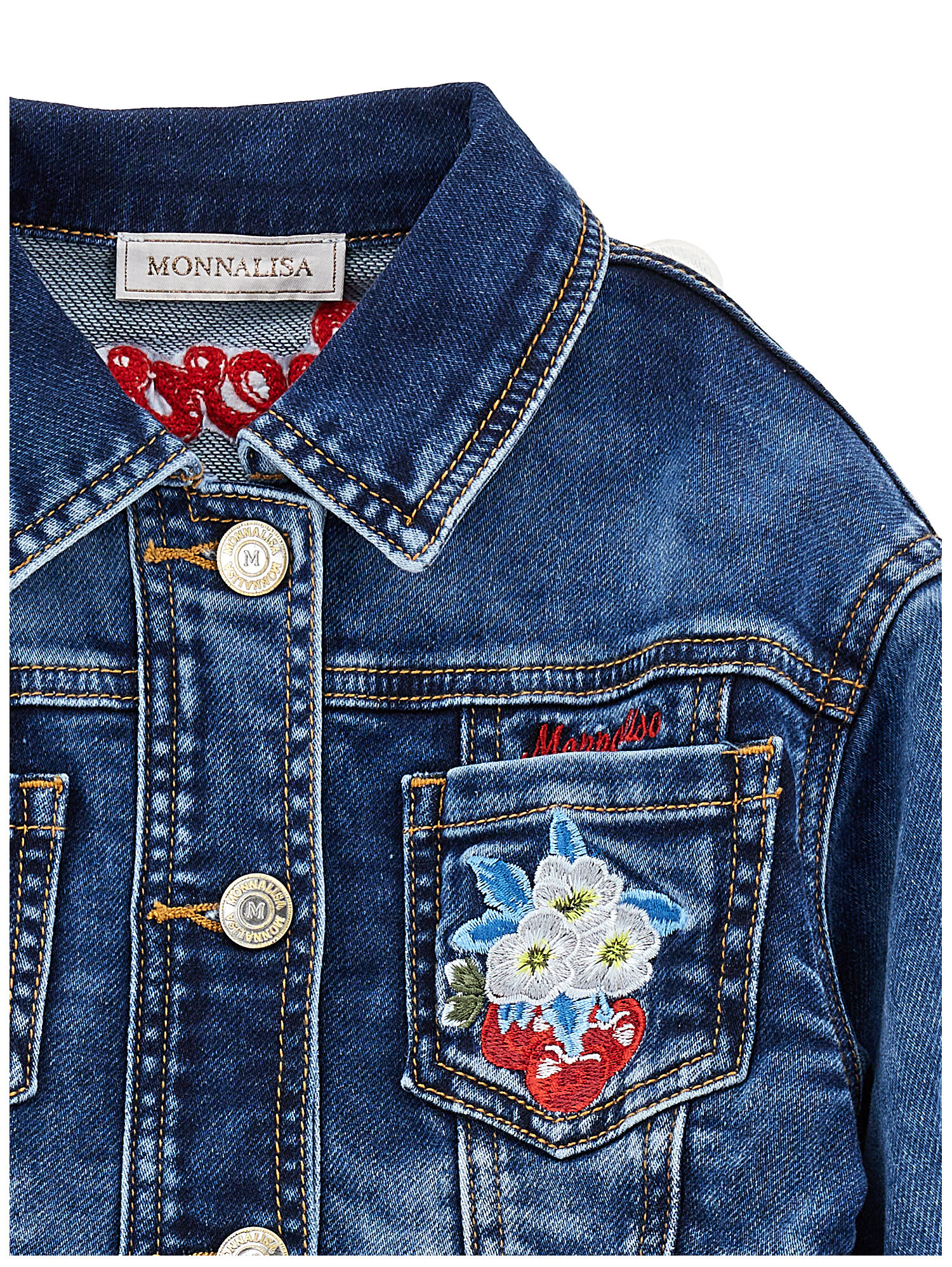 Embroidered blue deals jean jacket