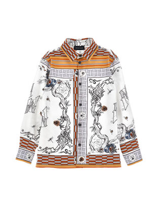 Printed satin shirt