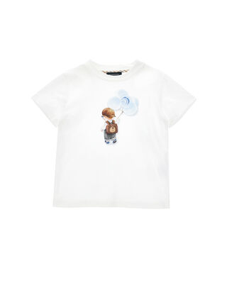 T-Shirt with teddy bear and hat