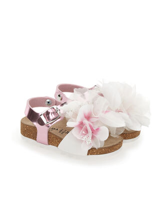 Sandales à fleurs de pêcher