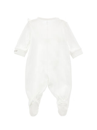 Jumpsuit with lace plastron