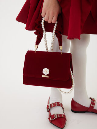 Бархатная сумка с жемчужиной