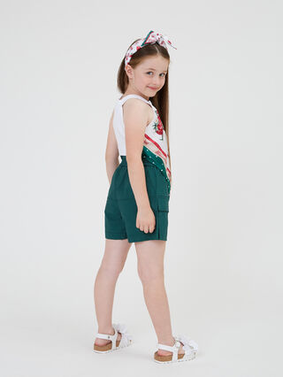 Cargo-Bermudashorts aus Popeline