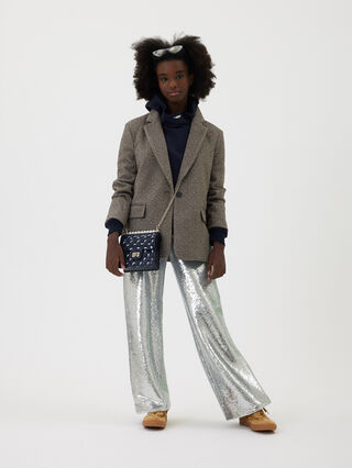 Sequined palazzo trousers