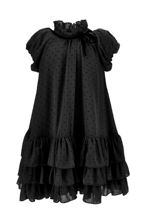 Polka dot and ruffled dress