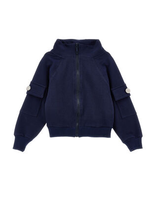 Sweatshirt with zip and pocket