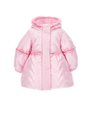 Quilted coat with hood