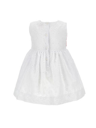 Sangallo muslin dress with maxi bow