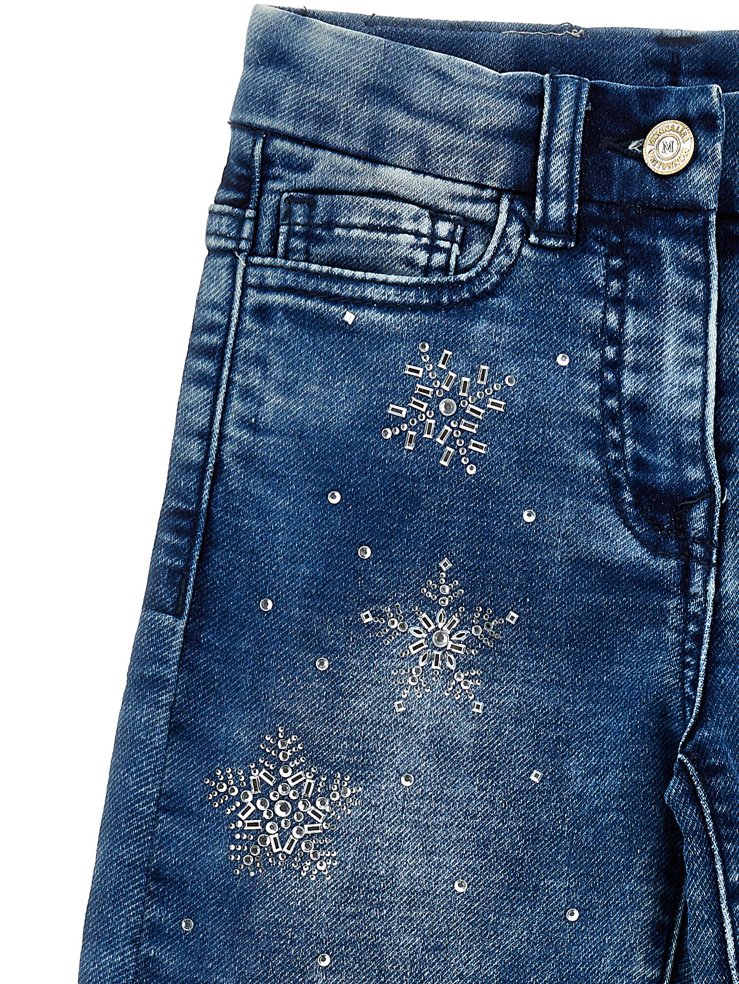 デニム・ジーパン IONSEOUL Autumn Snap Balloon Wide Denim JE134 Var middle blue denim Balloon paperbag jeans with rips - Buy