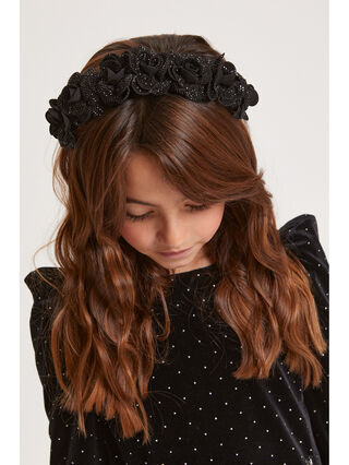 Rose velvet headband