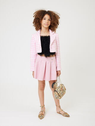 Short houndstooth jacket