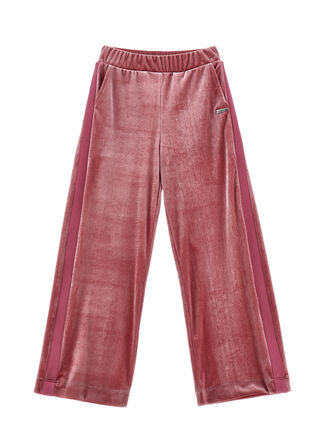 Chenille palazzo trousers