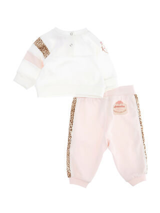 Conjunto de dos piezas con estampado animal para bebé niña