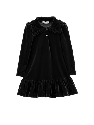 Low-waisted chenille dress