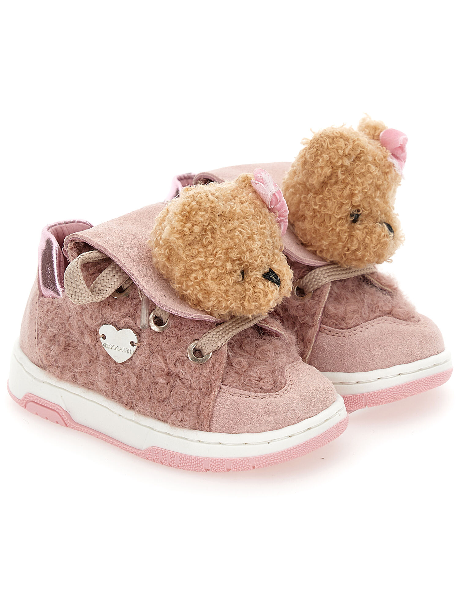 Plush tennis shoes with teddy bear girl | Monnalisa United
