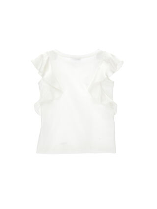 Jersey tank top with ruffles