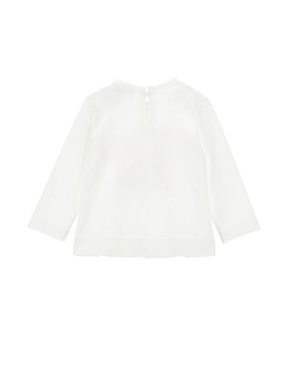 Футболка из хлопкового джерси с тюлем