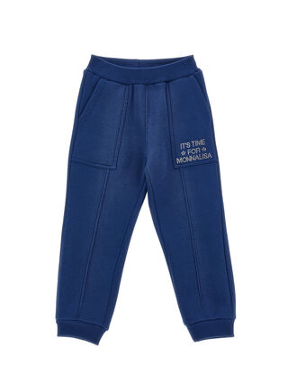 Heavyweight fleece joggers with rhinestones