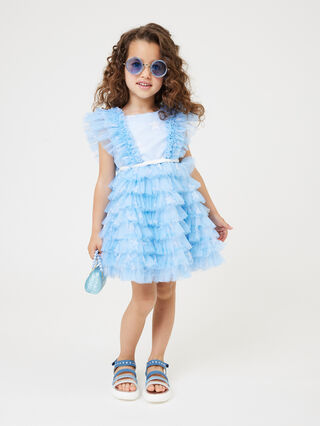 Tulle dress with ruffles