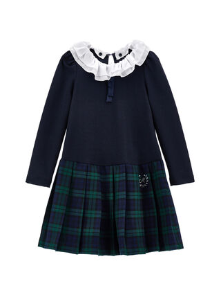 Tartan Milano stitch dress