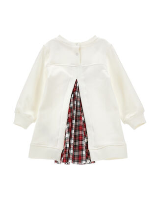 Платье из футера с сердечками