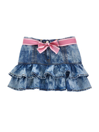 Skirt with ruffles and bow