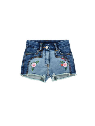 Bestickte Jeansshorts