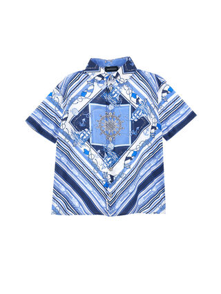 Marine print viscose shirt