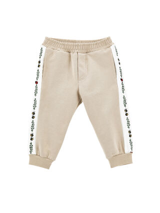 Pantalon jogger avec bandes en polaire