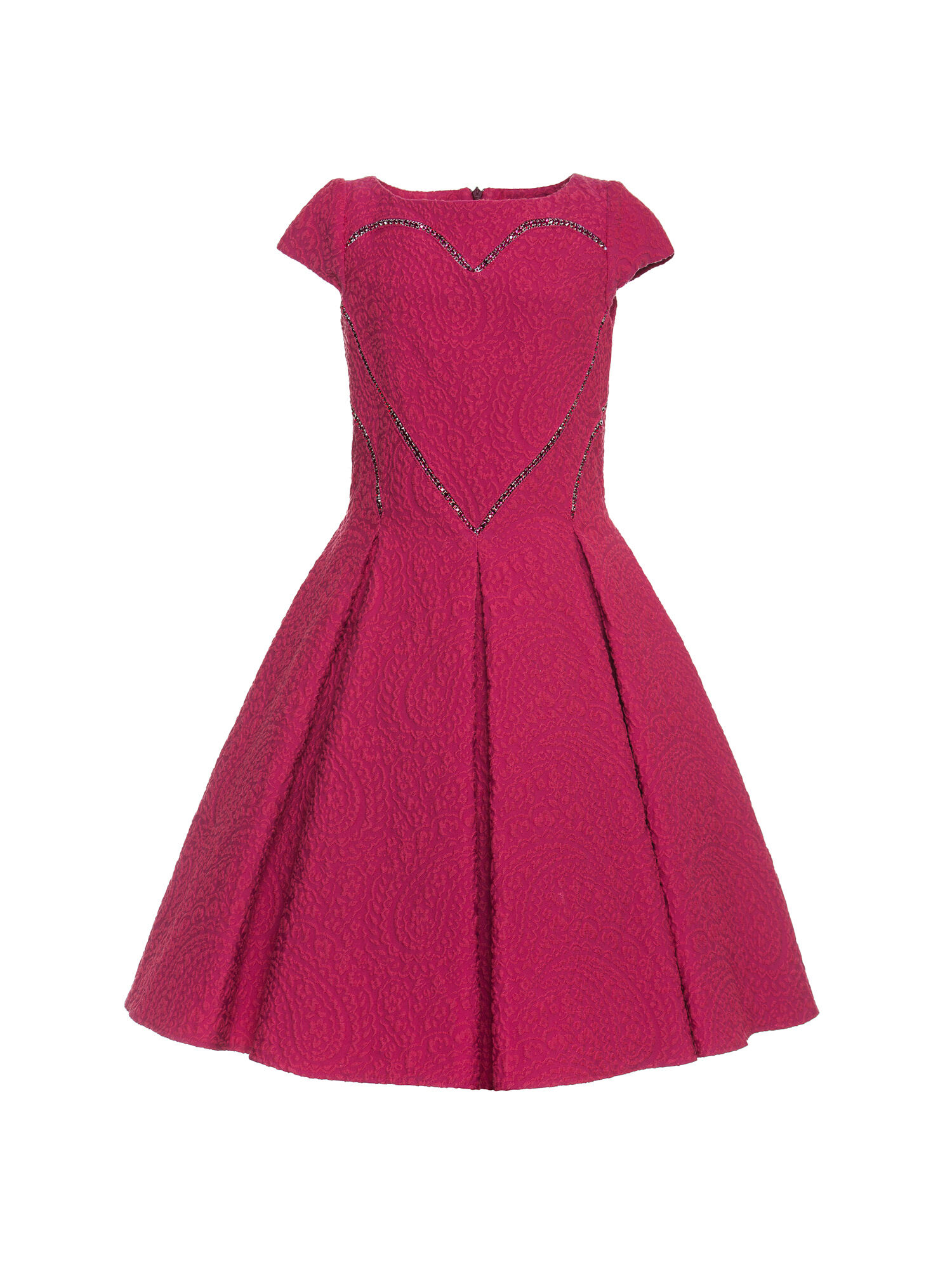 Rhinestone heart dress girl | Monnalisa United States Rhinestone heart dress girl | Monnalisa United States