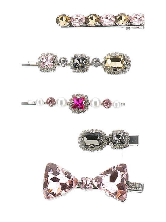 Crystal hair clip set