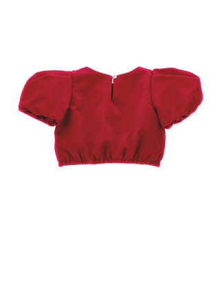 Cropped duchesse top