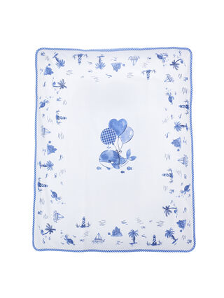 Хлопковое одеяло с морским принтом