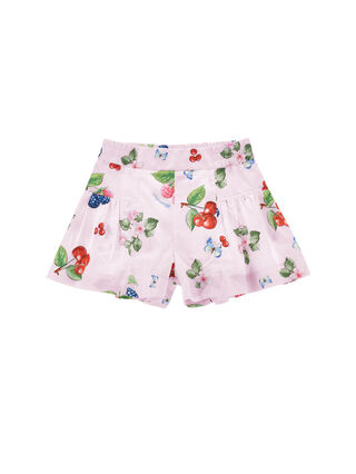 Short en popeline imprimé fruits