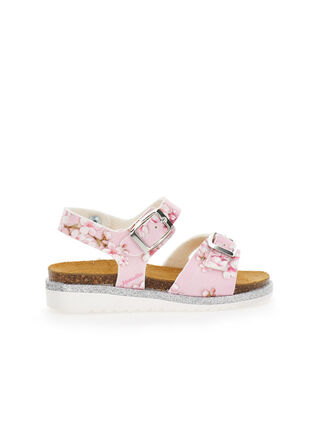 Sandales fleurs de pêcher