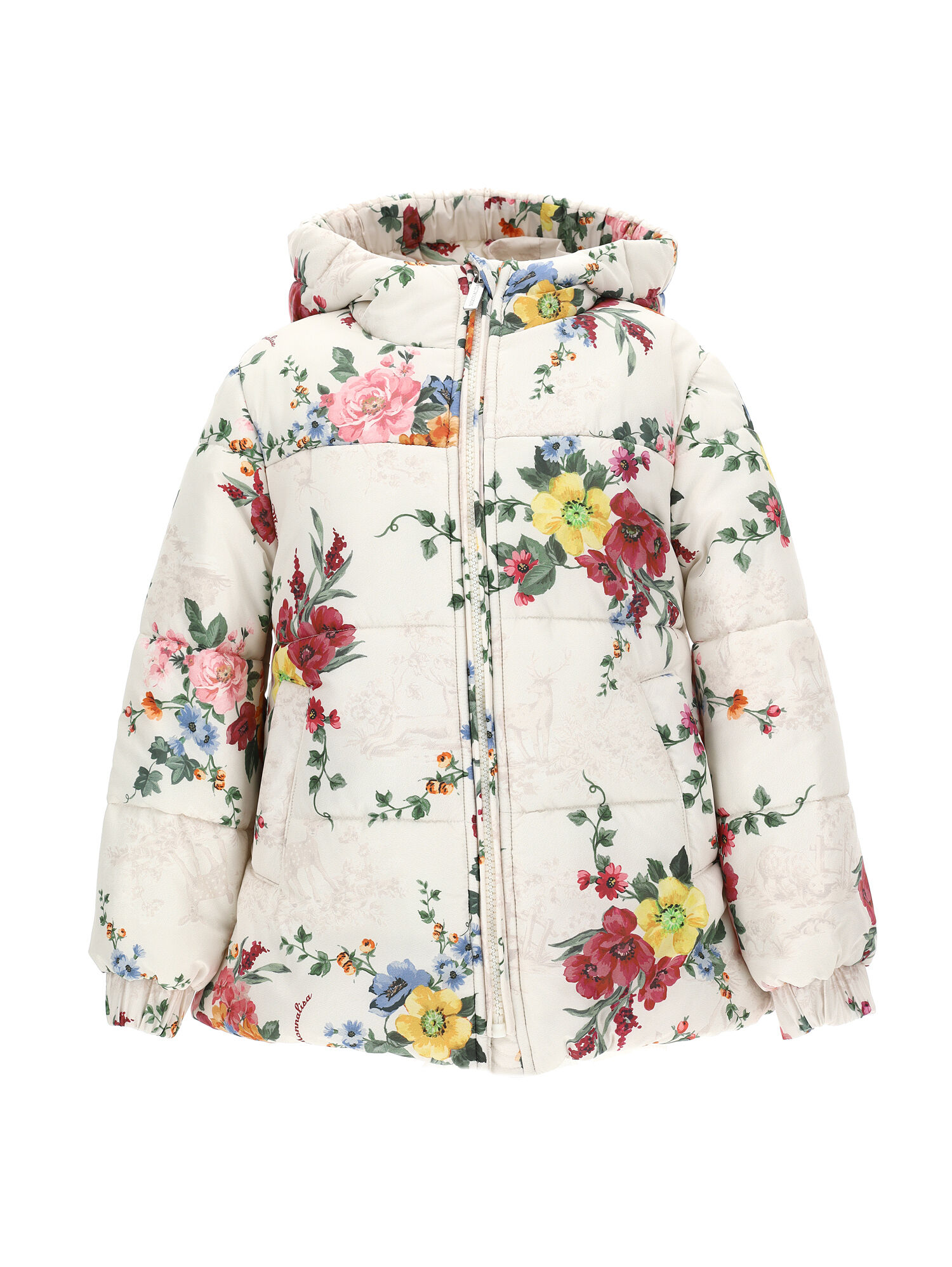 Floral technical down jacket girl Monnalisa United Kingdom