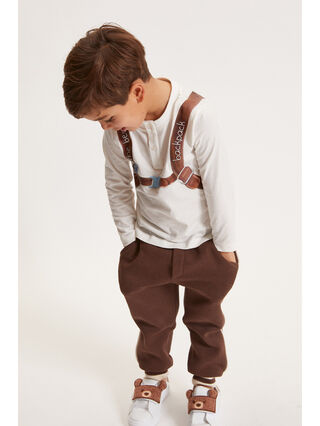 Jogger con sudadera con ribete