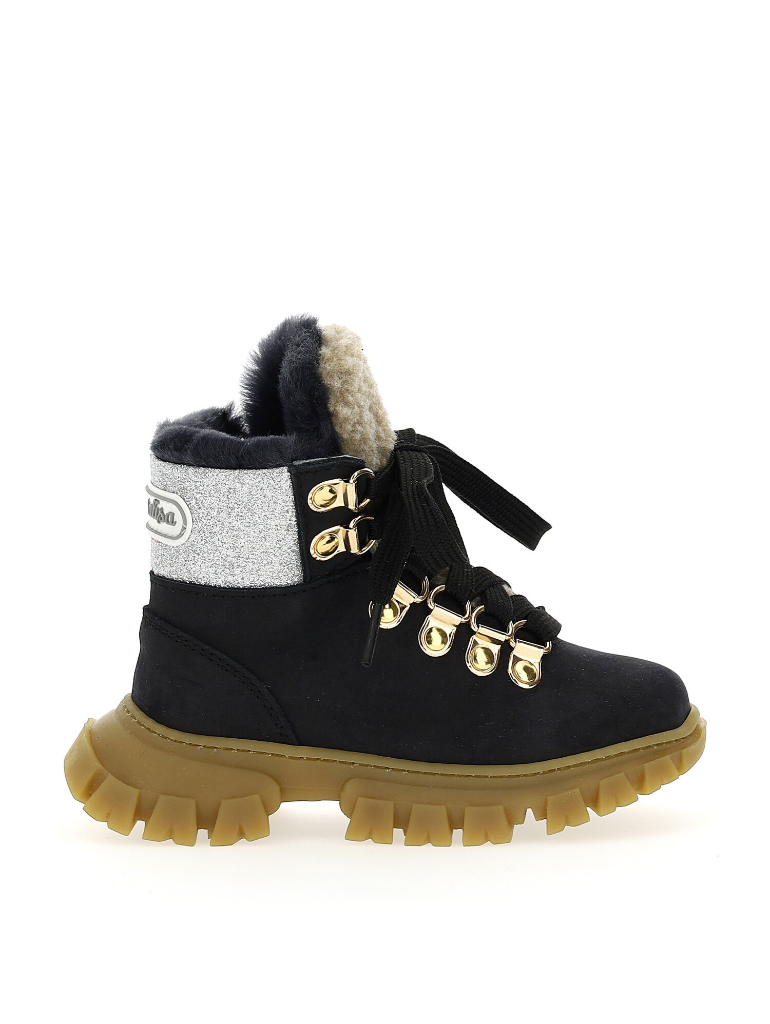 Scarponcini montagna glitter Monnalisa Bambina Scarpe Stivali Stivaletti 