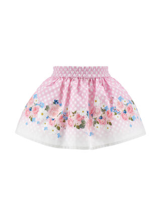 Gonna a quadretti florerale