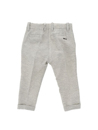 Soft canvas pleated pants