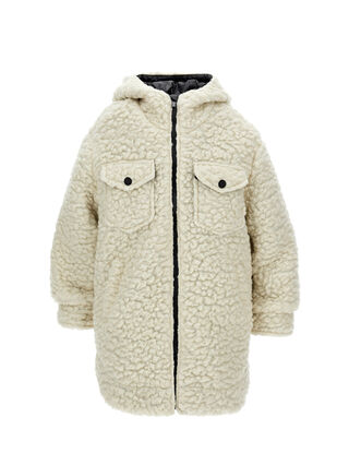 Plush knitted parka