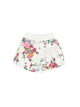 Floral fleece shorts