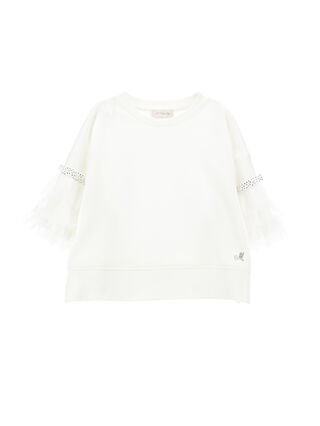 Chic sweatshirt with tulle