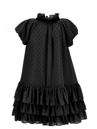 Polka dot and ruffled dress