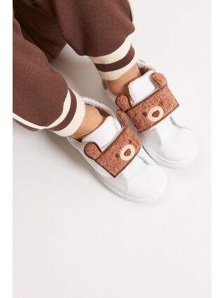 Monnalisa Sneakers mit Klettverschluss und Bärenmotiv