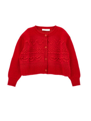 Heart motif cardigan