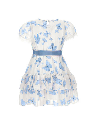 Georgette dress with butterfly print